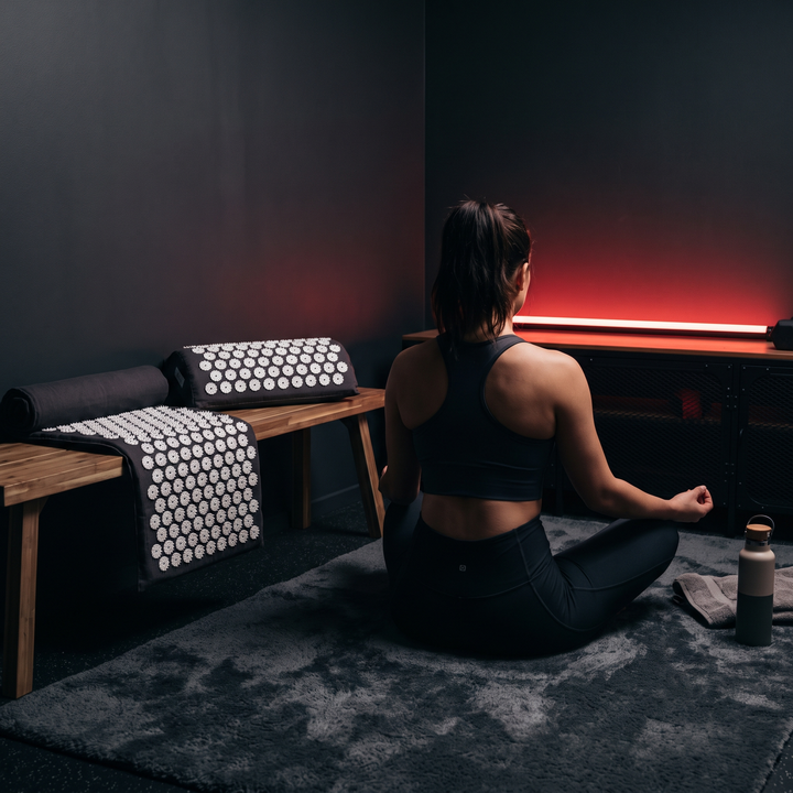 Acupressure Mat and Pillow Set Yoga Spike Mat Body Massage Cushion Foot Massager for Muscle Relaxation Recovery Home Fitness Pilates Use