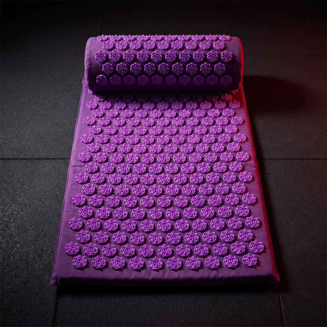 Acupressure Mat and Pillow Set Yoga Spike Mat Body Massage Cushion Foot Massager for Muscle Relaxation Recovery Home Fitness Pilates Use