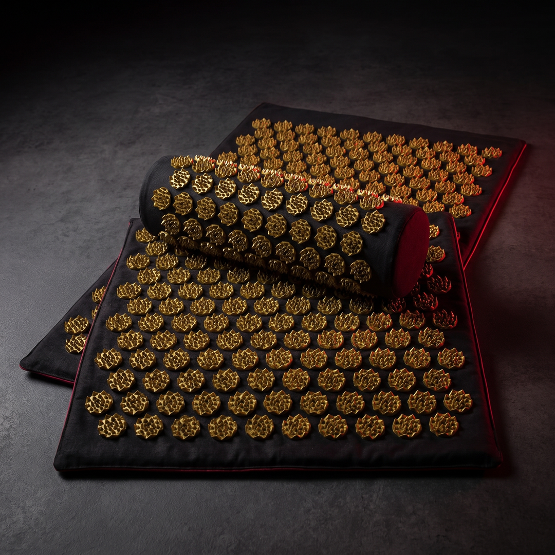 Acupressure Mat and Pillow Set Yoga Spike Mat Body Massage Cushion Foot Massager for Muscle Relaxation Recovery Home Fitness Pilates Use