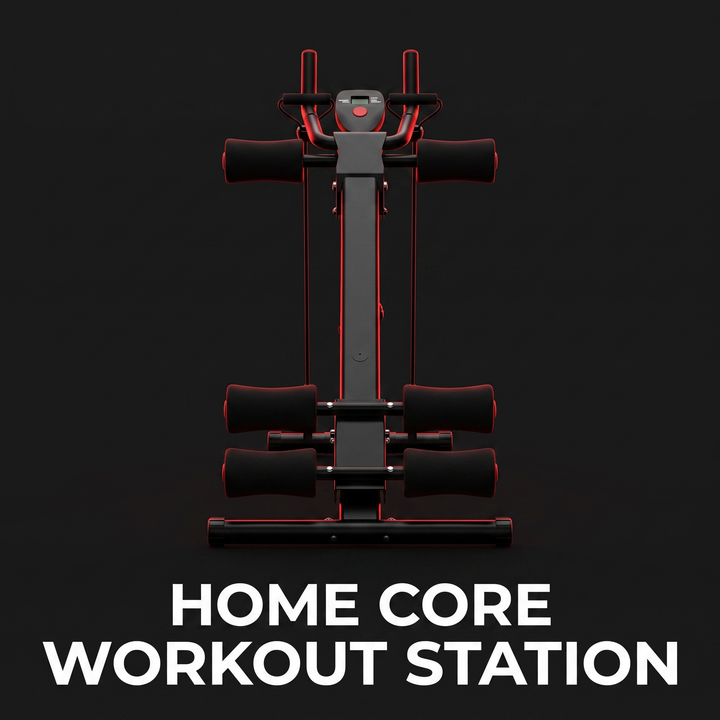 Adjustable Ab Trainer Foldable Abdominal Crunch Machine Core Workout Equipment Home Gym Strength Training 440LBS Capacity