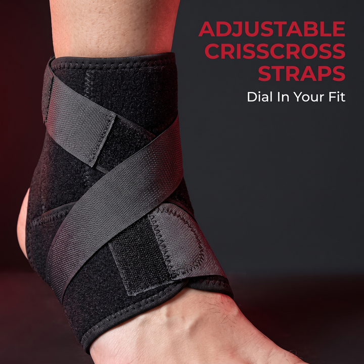 Adjustable Ankle Brace Ankle Support Wrap for Men and Women Sports Training Injury Rehabilitation Arthritis Foot Stabiliser Recovery Strap