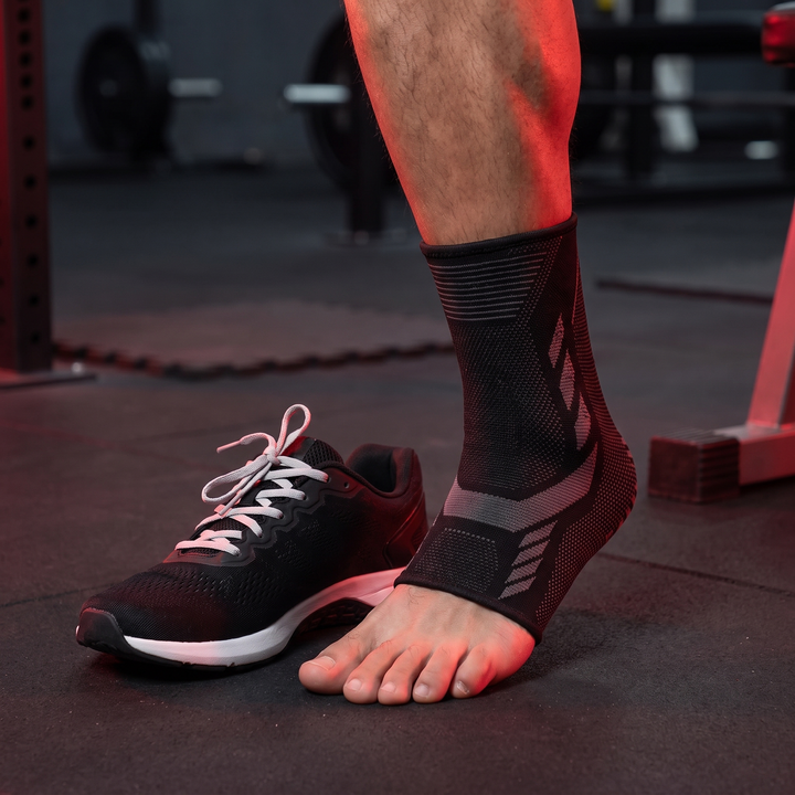 Adjustable Ankle Support Strap Compression Sleeve Knit Stretch Brace Joint Protector Sports Gym Injury Recovery Elastic Belt