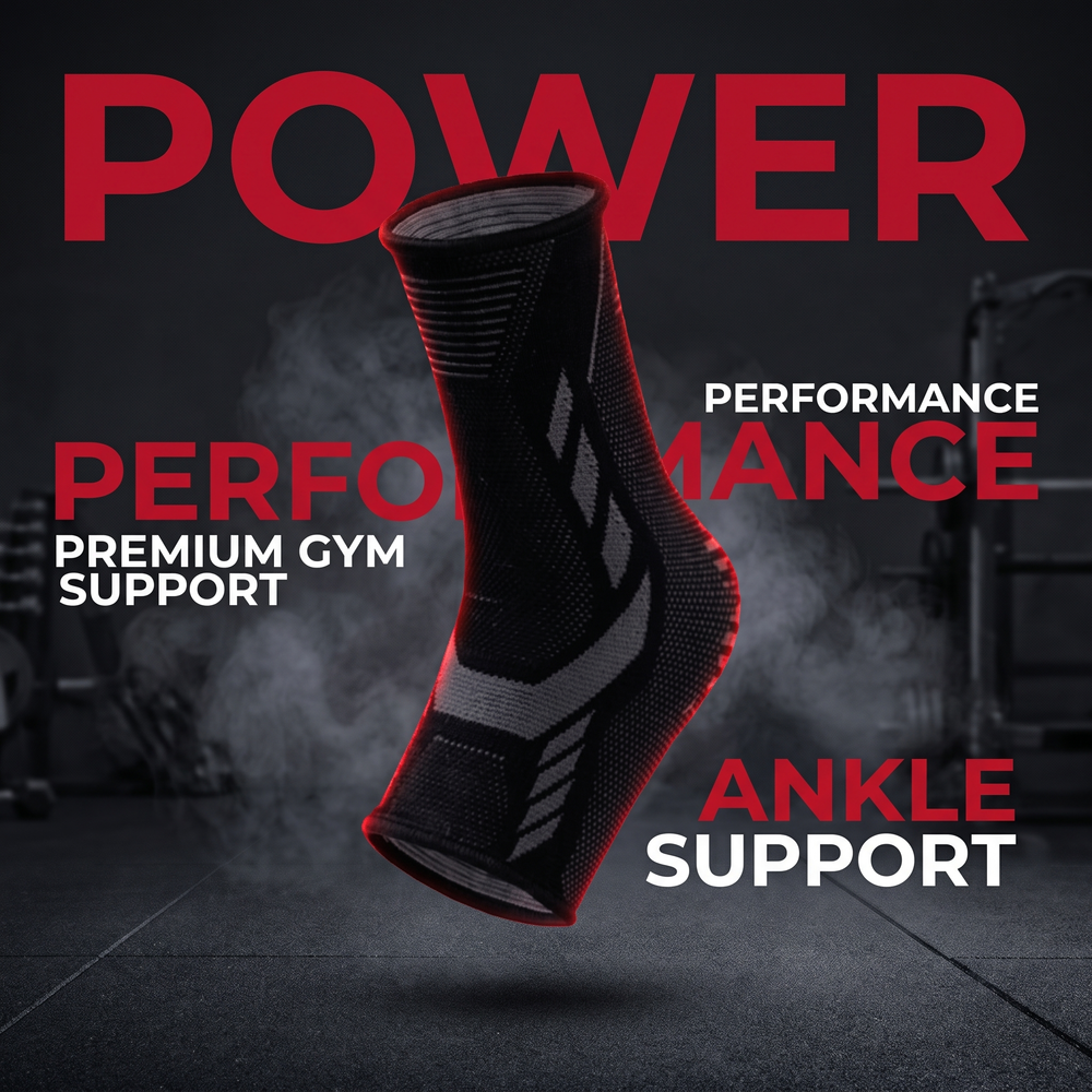 Adjustable Ankle Support Strap Compression Sleeve Knit Stretch Brace Joint Protector Sports Gym Injury Recovery Elastic Belt