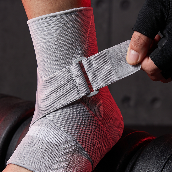 Adjustable Ankle Support Strap Compression Sleeve Knit Stretch Brace Joint Protector Sports Gym Injury Recovery Elastic Belt