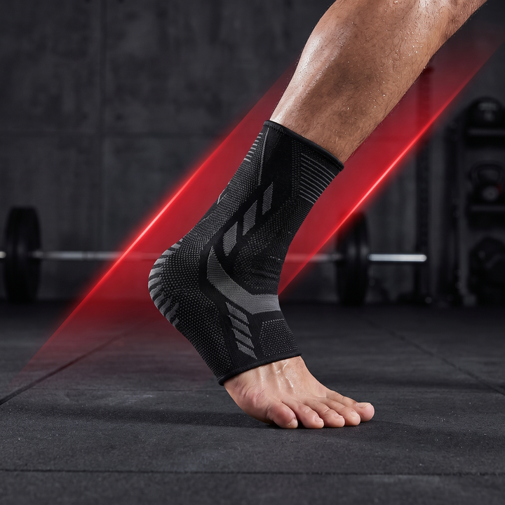 Adjustable Ankle Support Strap Compression Sleeve Knit Stretch Brace Joint Protector Sports Gym Injury Recovery Elastic Belt