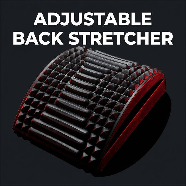 Adjustable Back Stretcher Lumbar Support Board Spine Deck Back Cracker Device for Lower Back Pain Relief Posture Correction Home Use
