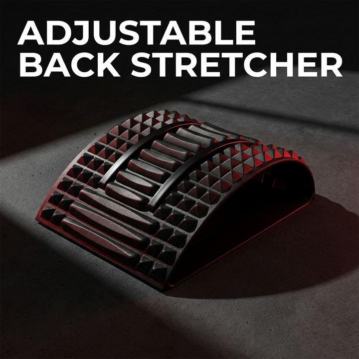 Adjustable Back Stretcher Lumbar Support Board Spine Deck Back Cracker Device for Lower Back Pain Relief Posture Correction Home Use