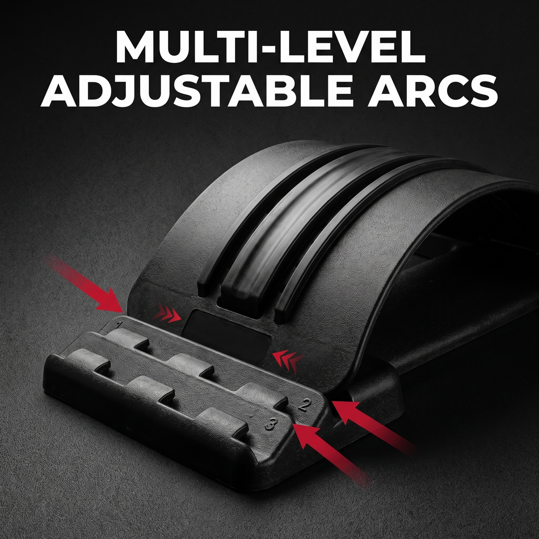 Adjustable Back Stretcher Lumbar Support Board Spine Deck Back Cracker Device for Lower Back Pain Relief Posture Correction Home Use