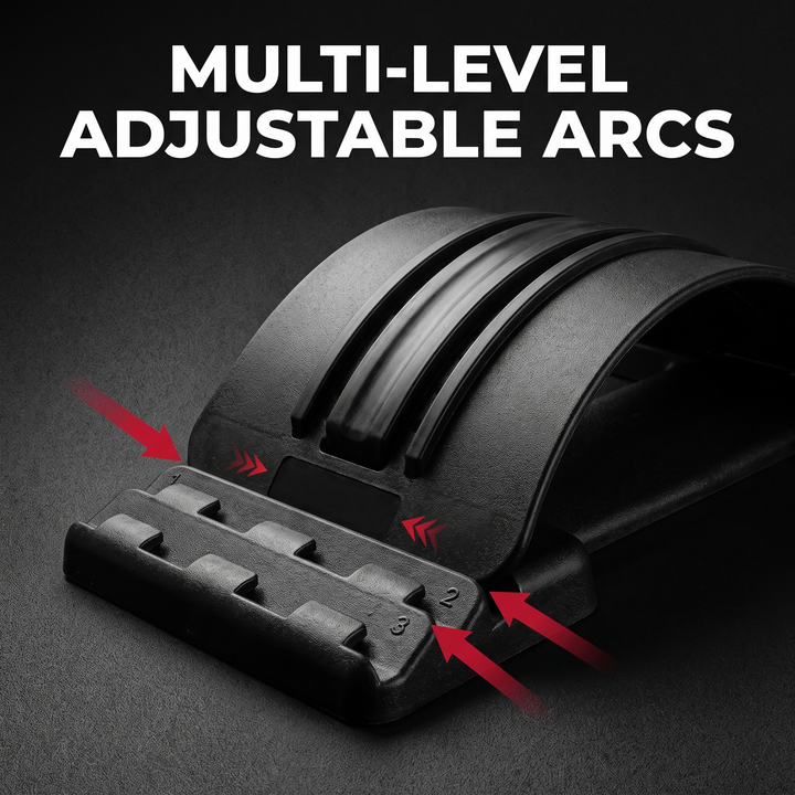 Adjustable Back Stretcher Lumbar Support Board Spine Deck Back Cracker Device for Lower Back Pain Relief Posture Correction Home Use