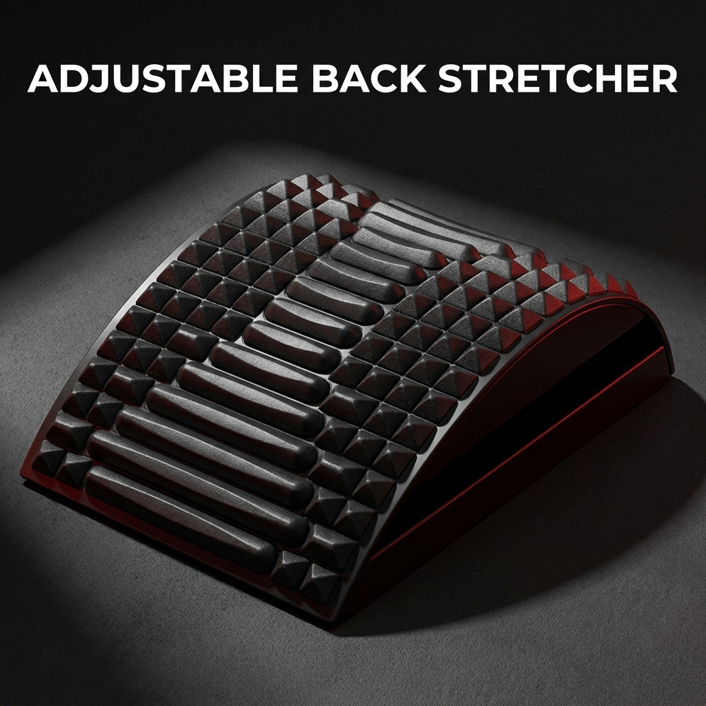 Adjustable Back Stretcher Lumbar Support Board Spine Deck Back Cracker Device for Lower Back Pain Relief Posture Correction Home Use
