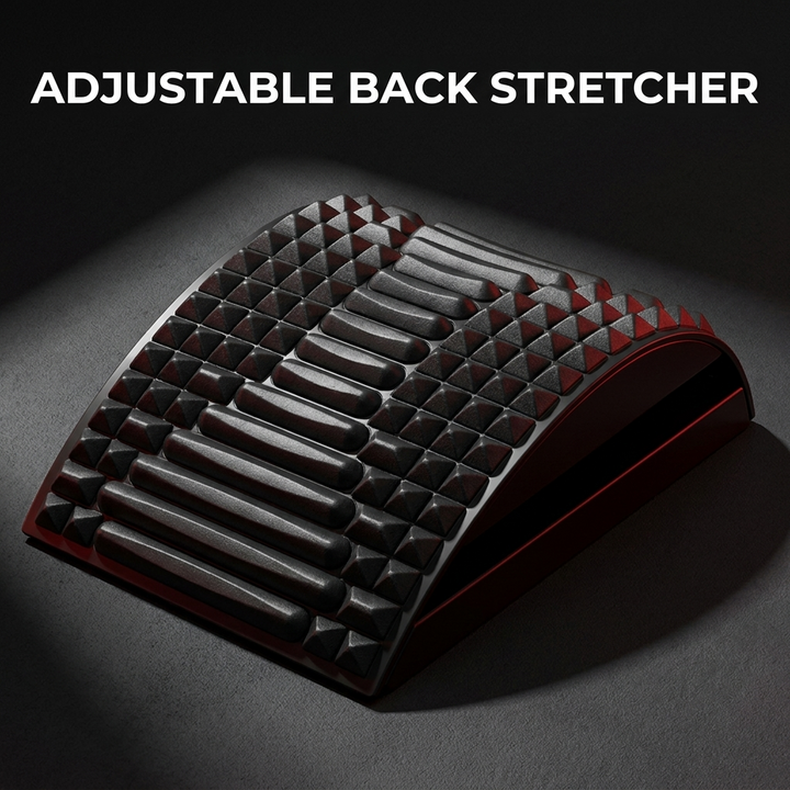 Adjustable Back Stretcher Lumbar Support Board Spine Deck Back Cracker Device for Lower Back Pain Relief Posture Correction Home Use
