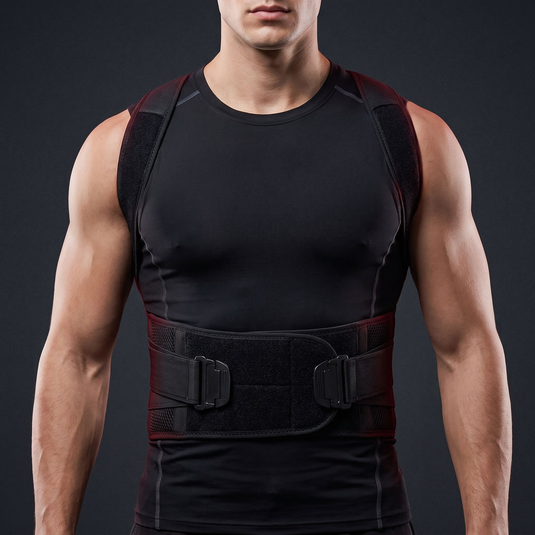 Adjustable Back Support Brace Posture Corrector Vest Lumbar Belt Shoulder Spine Strap Neck Trainer Rehabilitation Equipment for Home Gym Daily Use