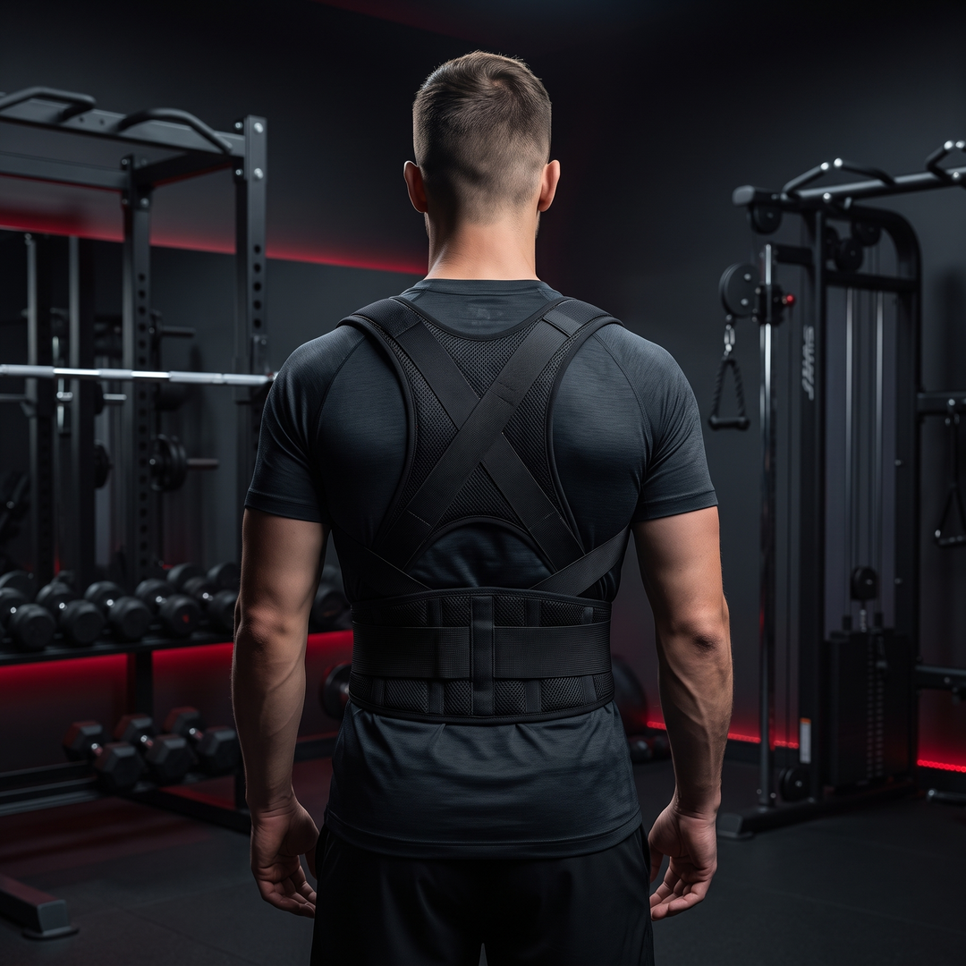 Adjustable Back Support Brace Posture Corrector Vest Lumbar Belt Shoulder Spine Strap Neck Trainer Rehabilitation Equipment for Home Gym Daily Use