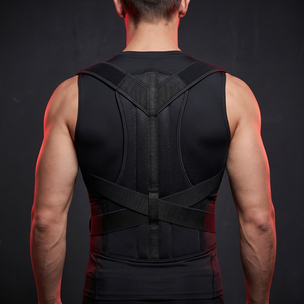 Adjustable Back Support Brace Posture Corrector Vest Lumbar Belt Shoulder Spine Strap Neck Trainer Rehabilitation Equipment for Home Gym Daily Use