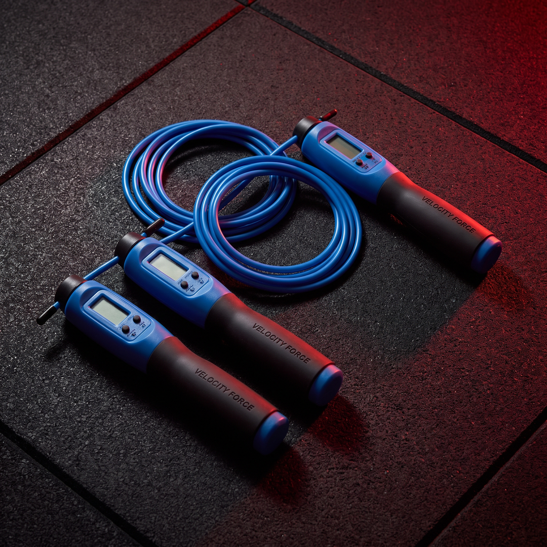 Adjustable Digital Counting Skipping Rope Set Cordless Wireless Jump Rope with Counter Indoor Outdoor Cardio Fitness Training Home Gym Workout