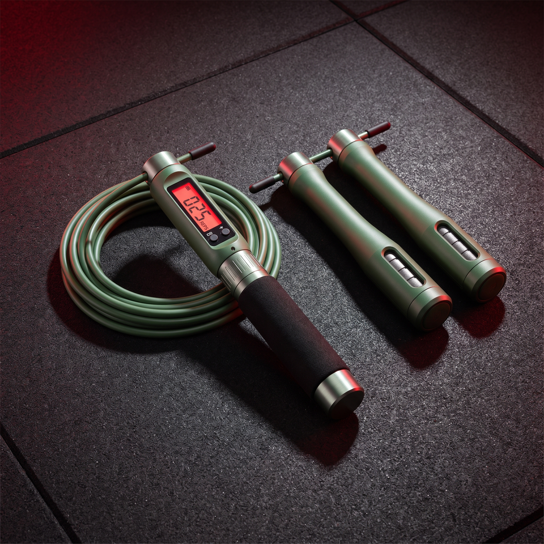 Adjustable Digital Counting Skipping Rope Set Cordless Wireless Jump Rope with Counter Indoor Outdoor Cardio Fitness Training Home Gym Workout