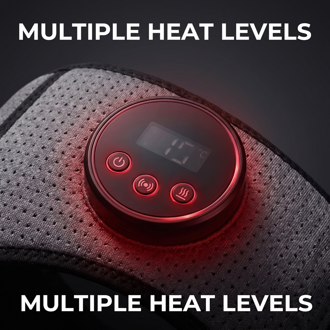 Adjustable Electric Heating Shoulder Massage Belt Shoulder Support Brace with LED Hot Compress Therapy Wrap for Shoulder Back Neck Pain Relief Recovery