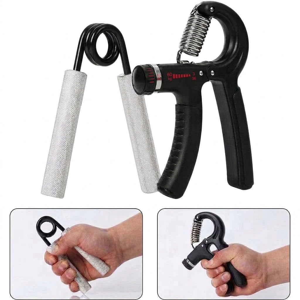 Adjustable Hand Grip Strengthener Forearm Finger Trainer Resistance Exercise Tool Rehabilitation Strength Home Gym Workout