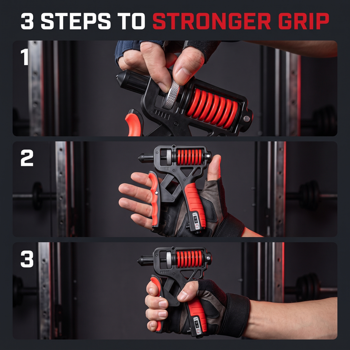 Adjustable Hand Grip Strengthener Wrist Finger Trainer Non-Slip Resistance Hand Exerciser Rehabilitation Strength Training Home Gym Physiotherapy