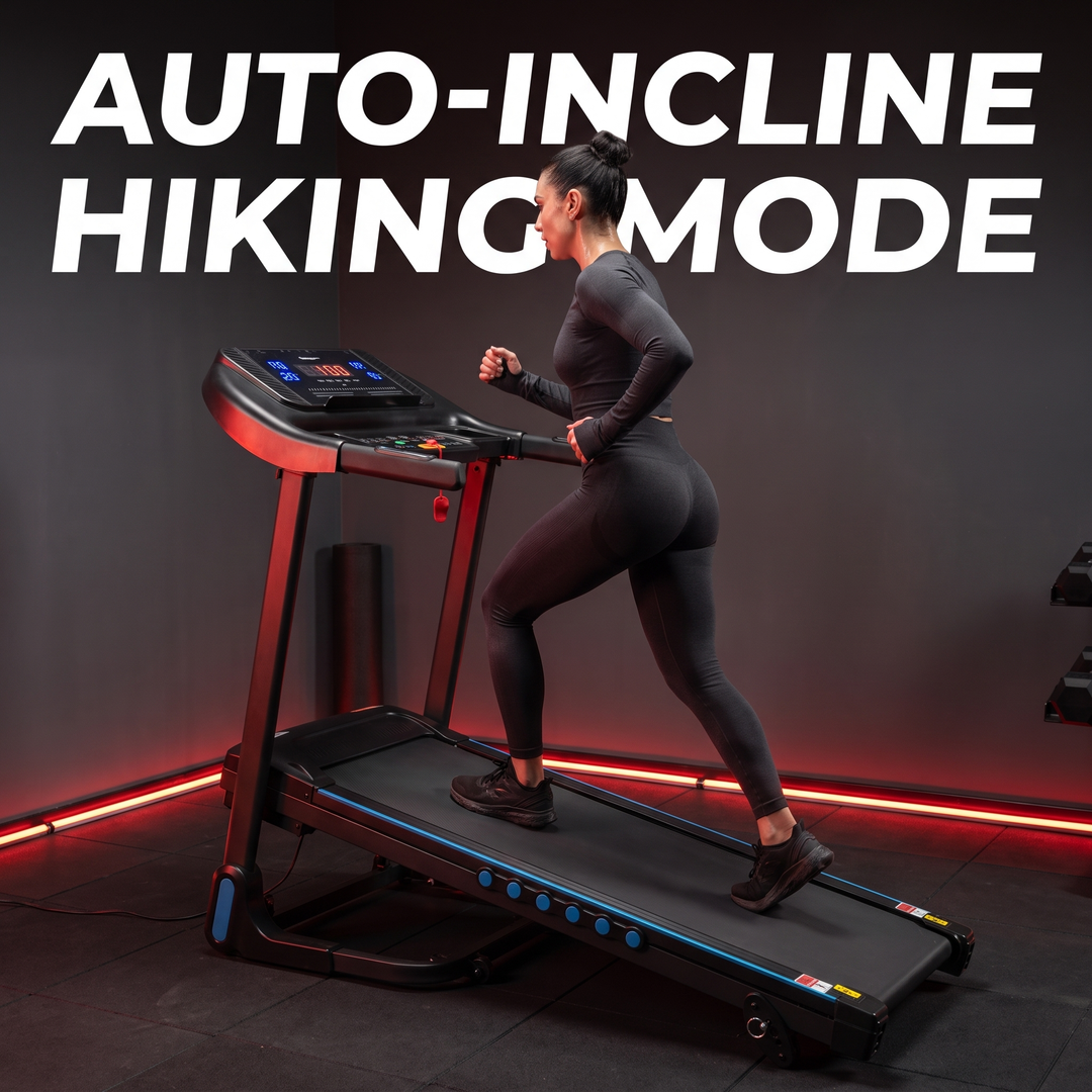 Adjustable Incline Treadmill Auto Foldable 4-in-1 Home Treadmill 350LB Capacity Multi-Layer Belt Walking Running Machine for Home Gym Fitness Training