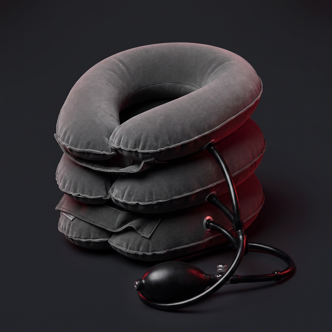 Adjustable Inflatable Cervical Neck Traction Device Air Pump Collar Neck Support Brace Spine Decompression Home Physiotherapy Rehabilitation