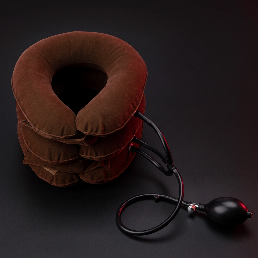 Adjustable Inflatable Cervical Neck Traction Device Air Pump Collar Neck Support Brace Spine Decompression Home Physiotherapy Rehabilitation