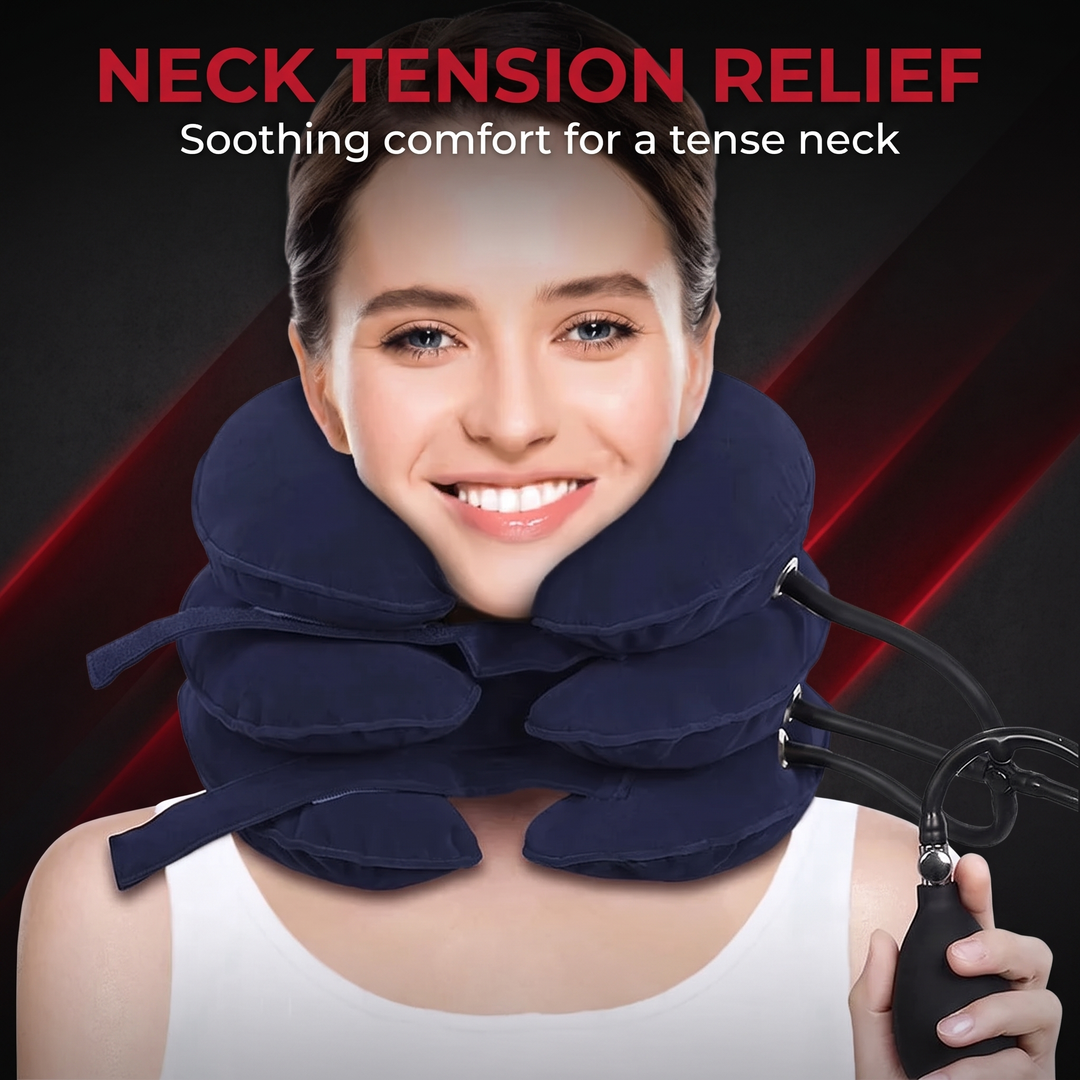 Adjustable Inflatable Cervical Neck Traction Device Air Pump Collar Neck Support Brace Spine Decompression Home Physiotherapy Rehabilitation