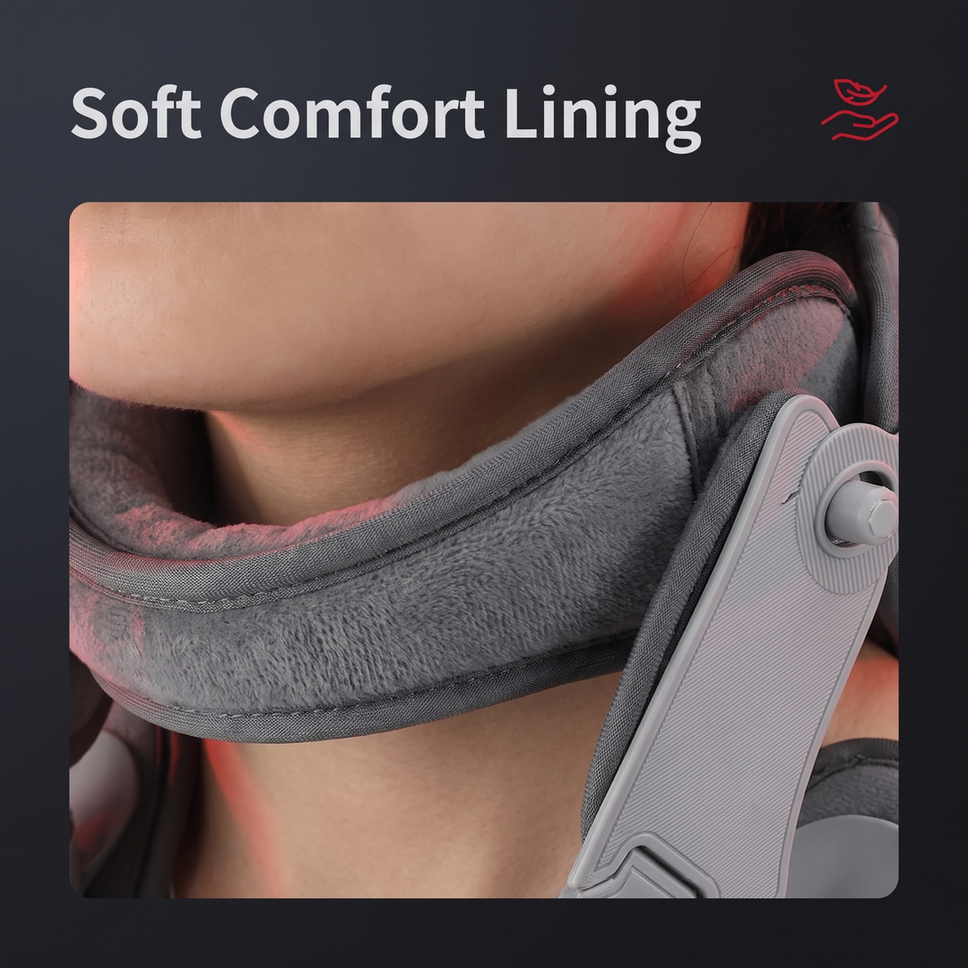 Adjustable Infrared Heating Neck Traction Collar Cervical Support Brace Neck Stretcher for Pain Relief Posture Correction Physiotherapy Recovery Home Use