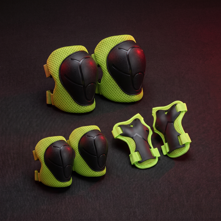 Adjustable Kids Knee Pads Elbow Pads Wrist Guards 6 Piece Protective Gear Set for Toddlers Boys Girls Skating Cycling Safety Protection Age 3 to 7