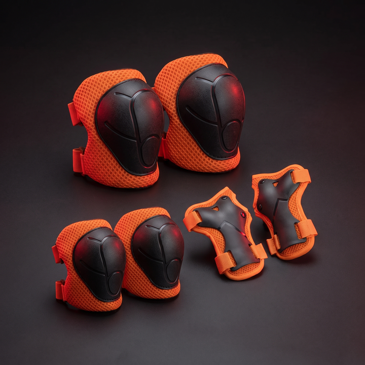 Adjustable Kids Knee Pads Elbow Pads Wrist Guards 6 Piece Protective Gear Set for Toddlers Boys Girls Skating Cycling Safety Protection Age 3 to 7