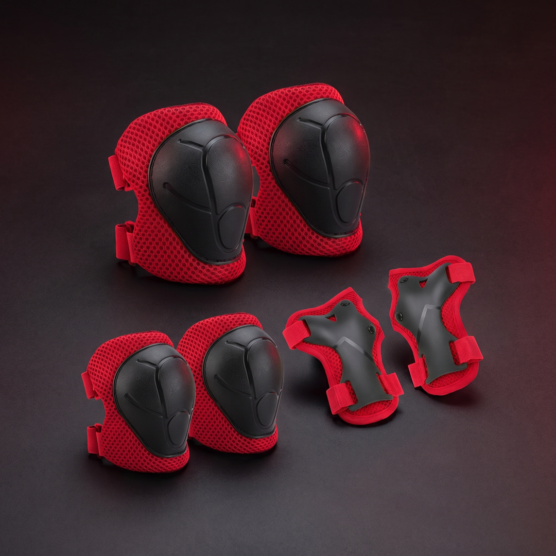 Adjustable Kids Knee Pads Elbow Pads Wrist Guards 6 Piece Protective Gear Set for Toddlers Boys Girls Skating Cycling Safety Protection Age 3 to 7