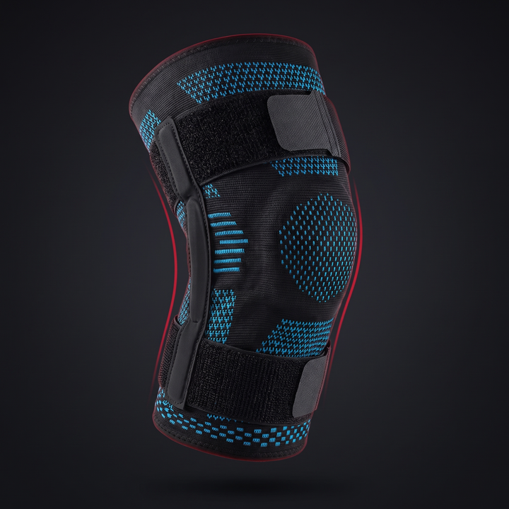 Adjustable Knee Brace with Patella Gel Pad Side Stabilizers Compression Sleeve Knee Support for Pain Relief Sports Recovery Rehabilitation Home Gym