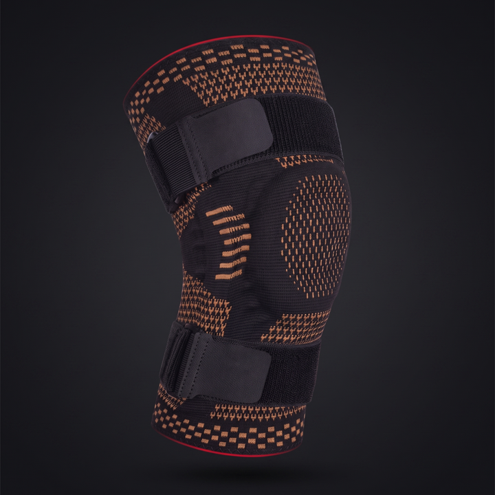 Adjustable Knee Brace with Patella Gel Pad Side Stabilizers Compression Sleeve Knee Support for Pain Relief Sports Recovery Rehabilitation Home Gym