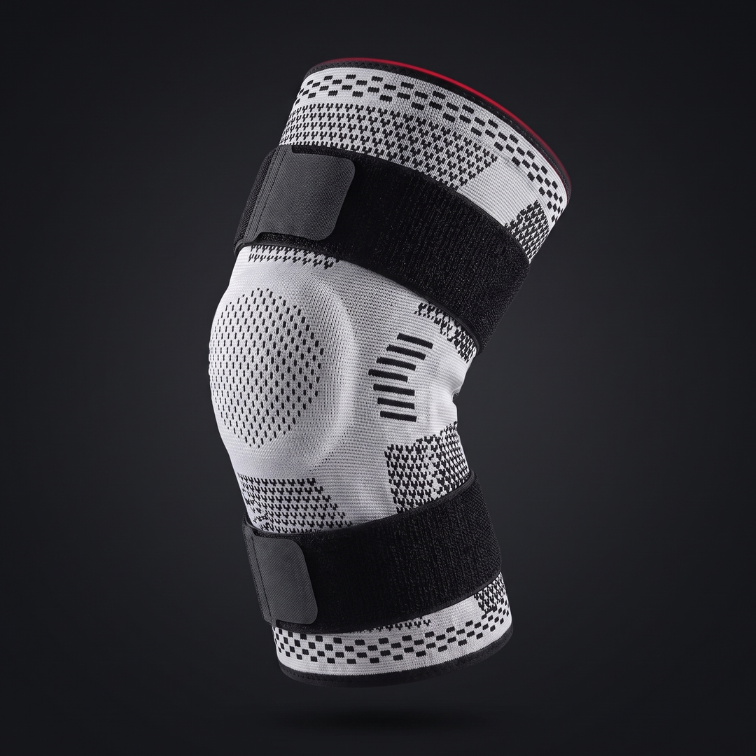 Adjustable Knee Brace with Patella Gel Pad Side Stabilizers Compression Sleeve Knee Support for Pain Relief Sports Recovery Rehabilitation Home Gym