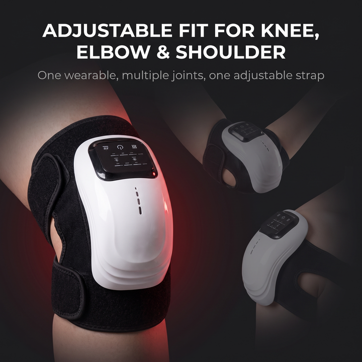 Adjustable Knee Massager with Air Compression Vibration Heat Infrared Therapy for Knee Elbow Shoulder Pain Relief Recovery Home Use
