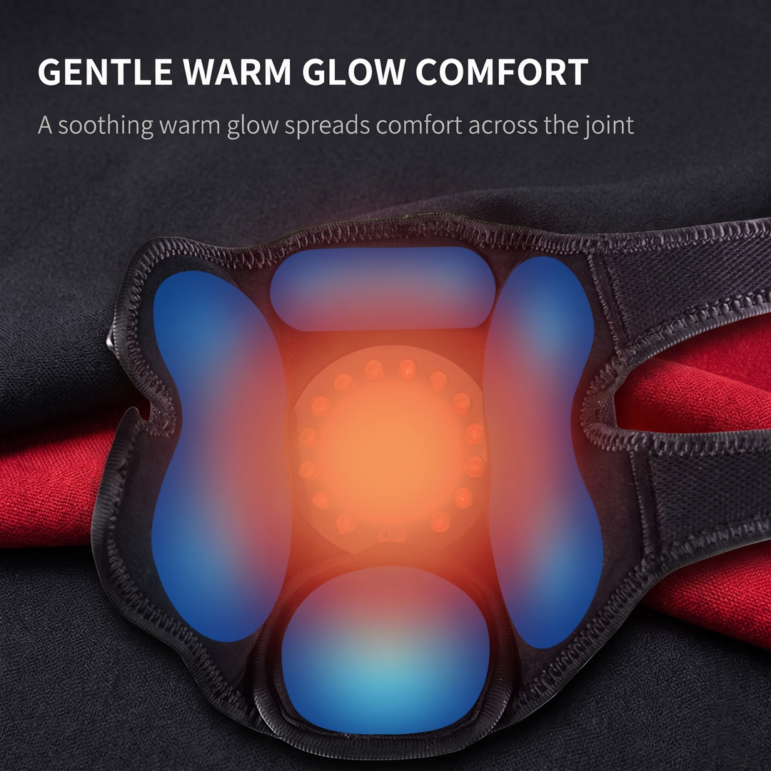 Adjustable Knee Massager with Air Compression Vibration Heat Infrared Therapy for Knee Elbow Shoulder Pain Relief Recovery Home Use