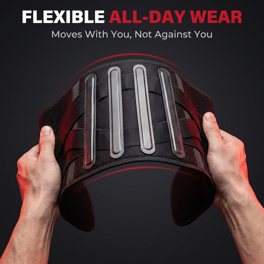 Adjustable Lower Back Brace Lumbar Support Belt for Pain Relief Lifting Work Posture Support Flexible Waist Brace for Men Women Home Gym Recovery