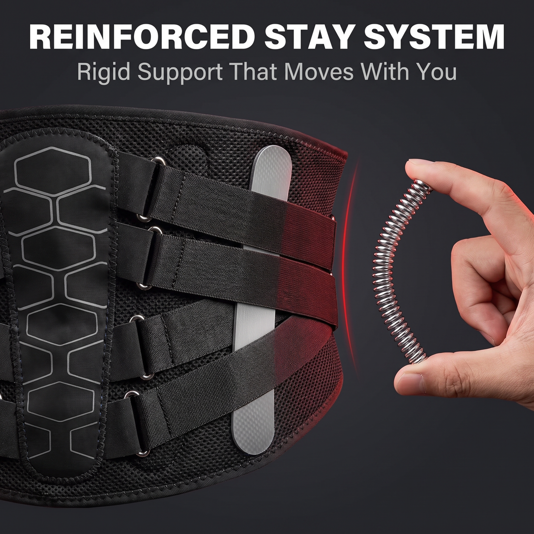 Adjustable Lower Back Brace Lumbar Support Belt for Pain Relief Lifting Work Posture Support Flexible Waist Brace for Men Women Home Gym Recovery