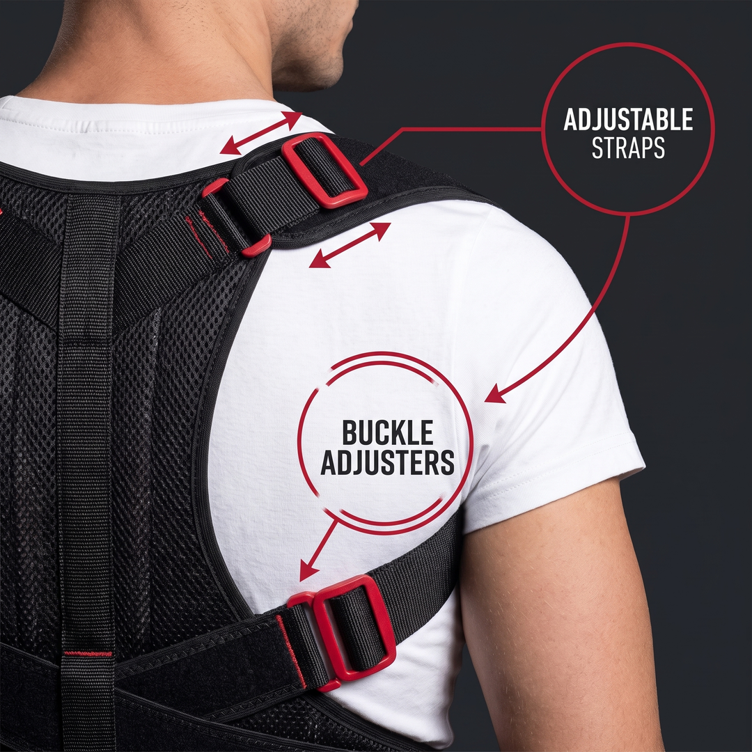 Adjustable Posture Corrector Full Back Brace Shoulder Straightener Support Brace for Men and Women Posture Improvement Back Relief Home and Office Use
