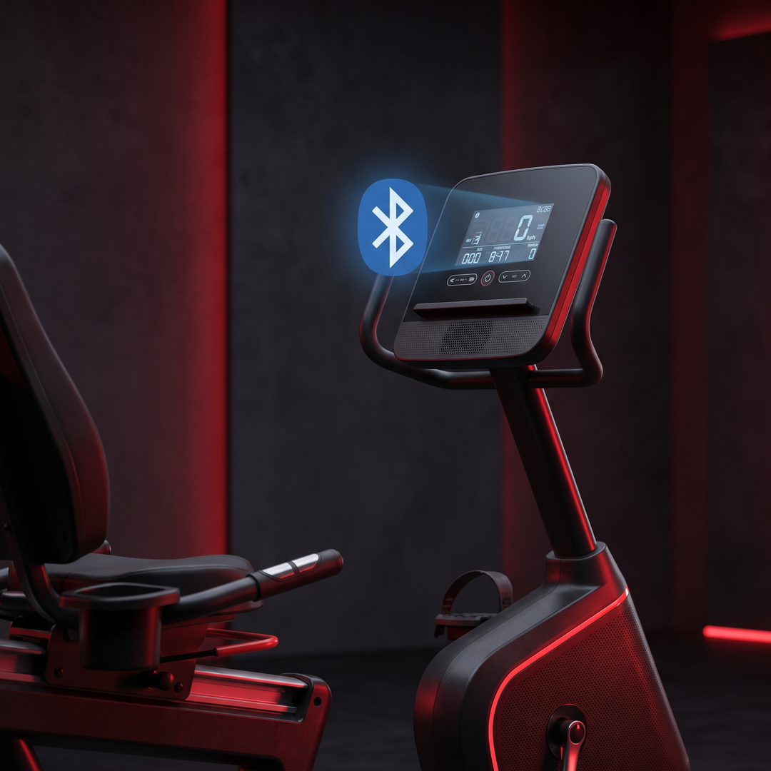 Adjustable Recumbent Exercise Bike Bluetooth Smart Stationary Bike LCD Display Heart Rate Monitor Handlebars Home Gym Cardio Fitness Bike for Low Impact Training Recovery