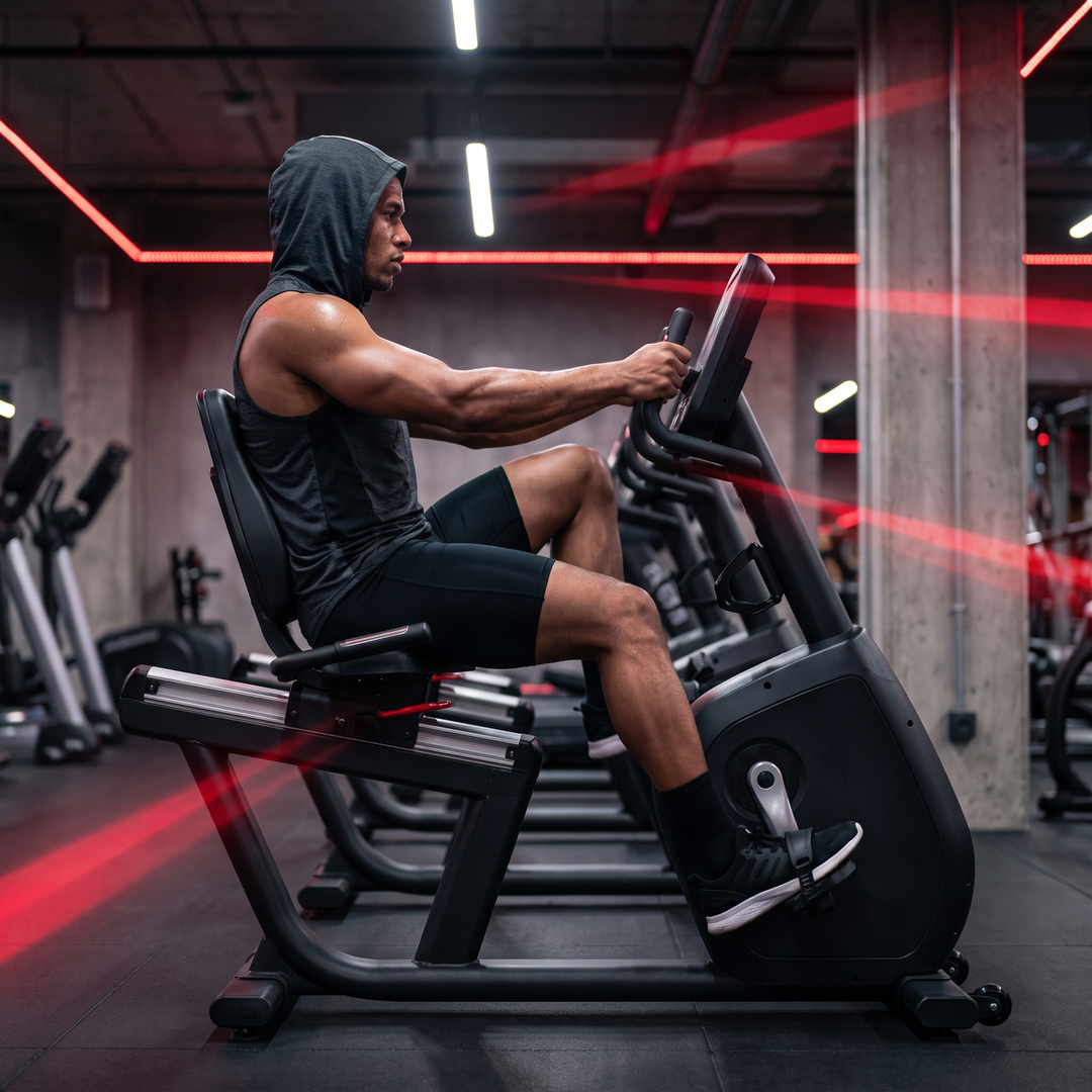 Adjustable Recumbent Exercise Bike Bluetooth Smart Stationary Bike LCD Display Heart Rate Monitor Handlebars Home Gym Cardio Fitness Bike for Low Impact Training Recovery