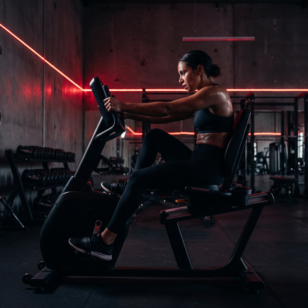 Adjustable Recumbent Exercise Bike Bluetooth Smart Stationary Bike LCD Display Heart Rate Monitor Handlebars Home Gym Cardio Fitness Bike for Low Impact Training Recovery