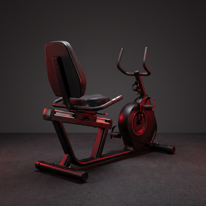 Adjustable Recumbent Exercise Bike Bluetooth Smart Stationary Bike LCD Display Heart Rate Monitor Handlebars Home Gym Cardio Fitness Bike for Low Impact Training Recovery