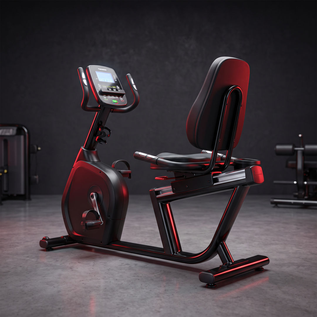 Adjustable Recumbent Exercise Bike Bluetooth Smart Stationary Bike LCD Display Heart Rate Monitor Handlebars Home Gym Cardio Fitness Bike for Low Impact Training Recovery
