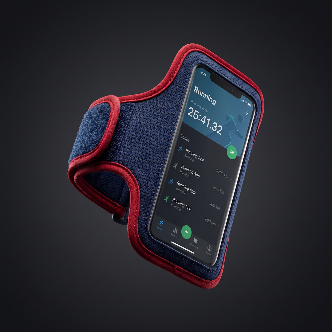 Adjustable Running Phone Armband Touchscreen Compatible Breathable Workout Arm Band with Key Pocket for iPhone Android Gym Fitness