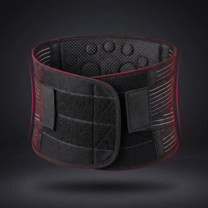 Adjustable Thermal Magnetic Lumbar Support Belt Lower Back Brace Self-Heating Waist Strap with Magnets for Men and Women Back Support
