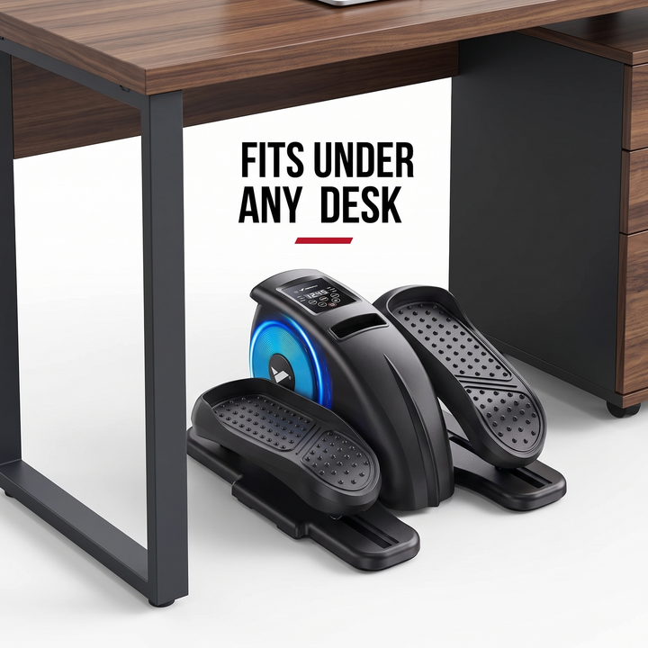 Adjustable Under Desk Elliptical Machine Pedal Exerciser Leg Foot Trainer Low Impact Home Office Fitness Equipment for Seniors Adults Fully Assembled Compact Seated Workout