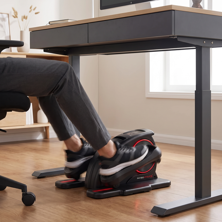 Adjustable Under Desk Elliptical Machine Pedal Exerciser Leg Foot Trainer Low Impact Home Office Fitness Equipment for Seniors Adults Fully Assembled Compact Seated Workout