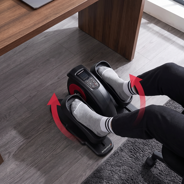 Adjustable Under Desk Elliptical Machine Pedal Exerciser Leg Foot Trainer Low Impact Home Office Fitness Equipment for Seniors Adults Fully Assembled Compact Seated Workout