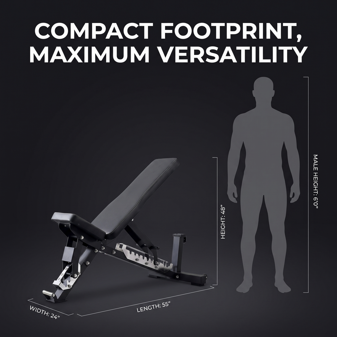 Adjustable Weight Bench Multi-Angle Incline Decline Flat Bench Press Home Gym Strength Training Workout Bench Commercial Grade Fitness Bench for Full Body Exercise